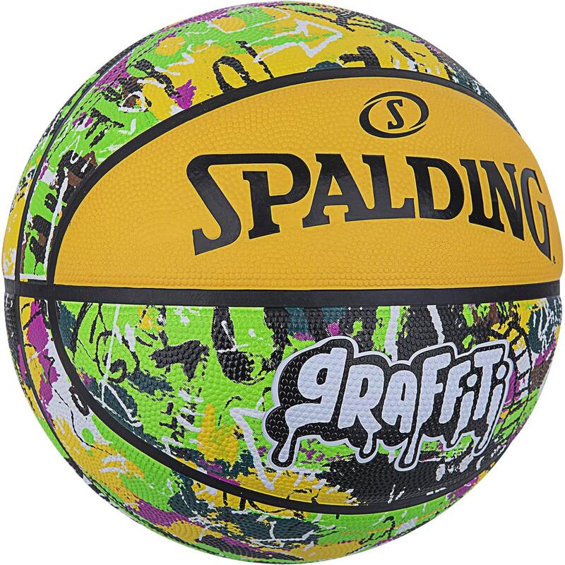 Spalding Basket-ball Graffiti Jaune