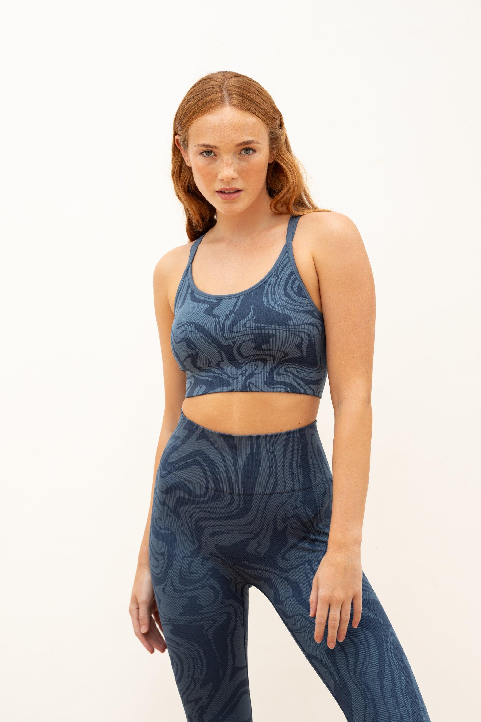 JILLA ACTIVE Ocean Swirl Sports Bra