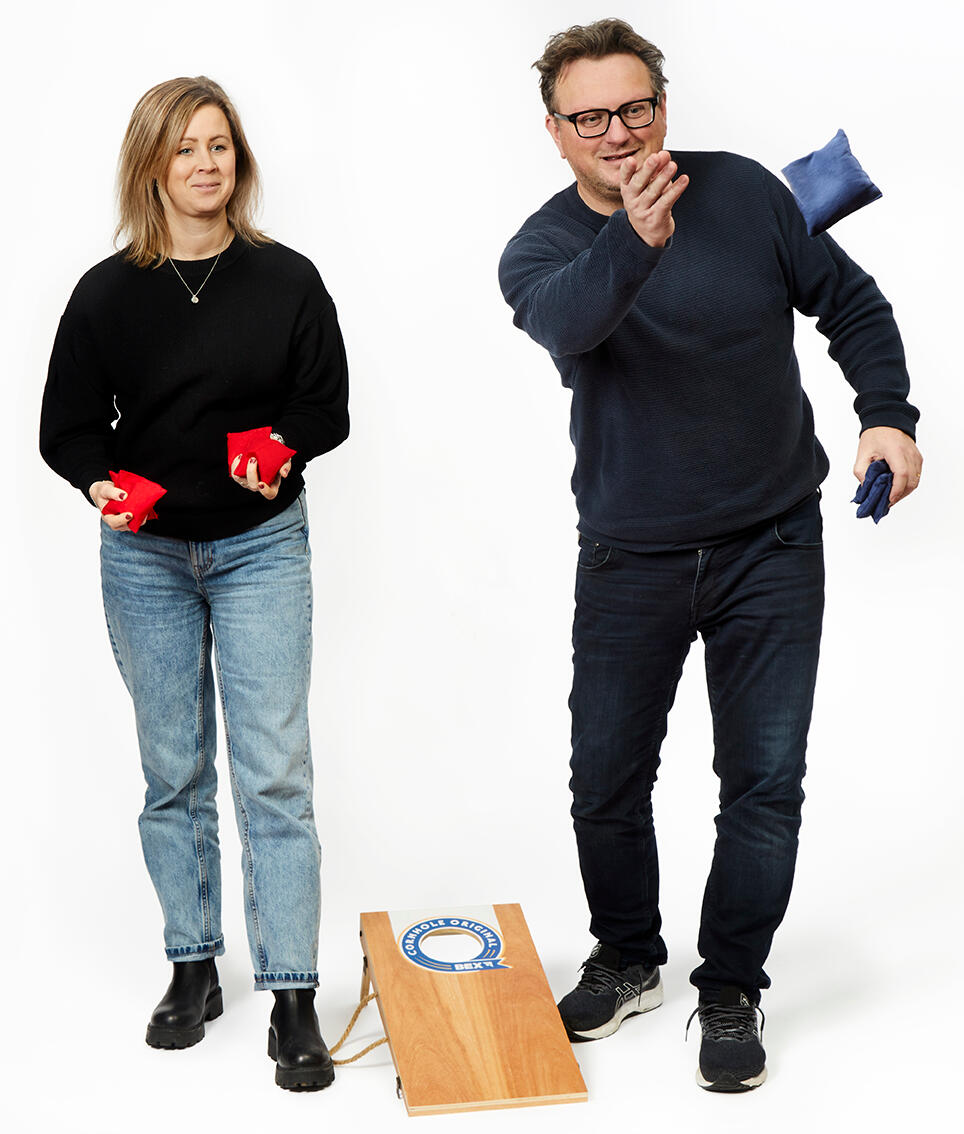 Bex woreczki treningowe lub Cornhole Bean Bag 4sztuki niebieskie 90gr 2/3