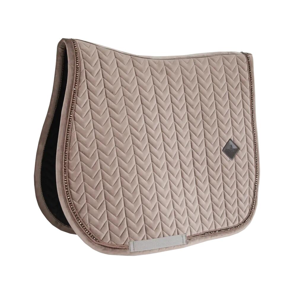 Saddle Pad velvet pearls jumping beige