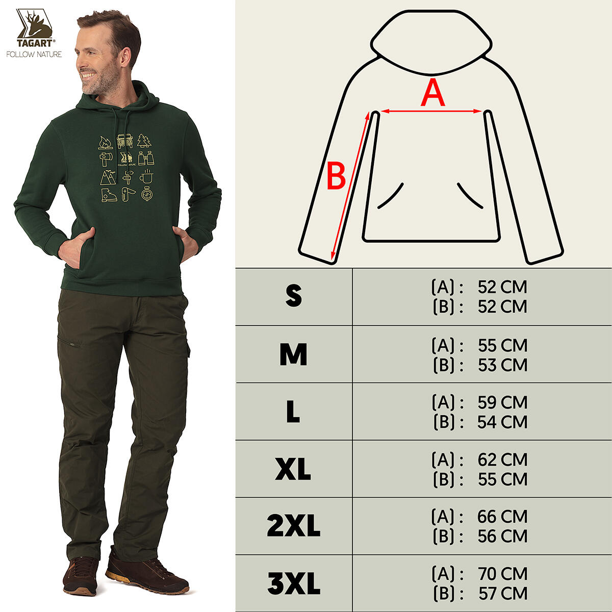 Bluza myśliwska męska Tagart Fns Rover Green ciepła dzianina 2/5