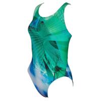 Turbo Girl's Light Swimsuit - Blue/Multi 3/5