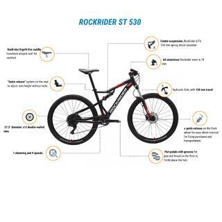 Tweedehands - Mountainbike ST 530 S 27.5” 1x9 speed rockrider/microshift... - 5/7