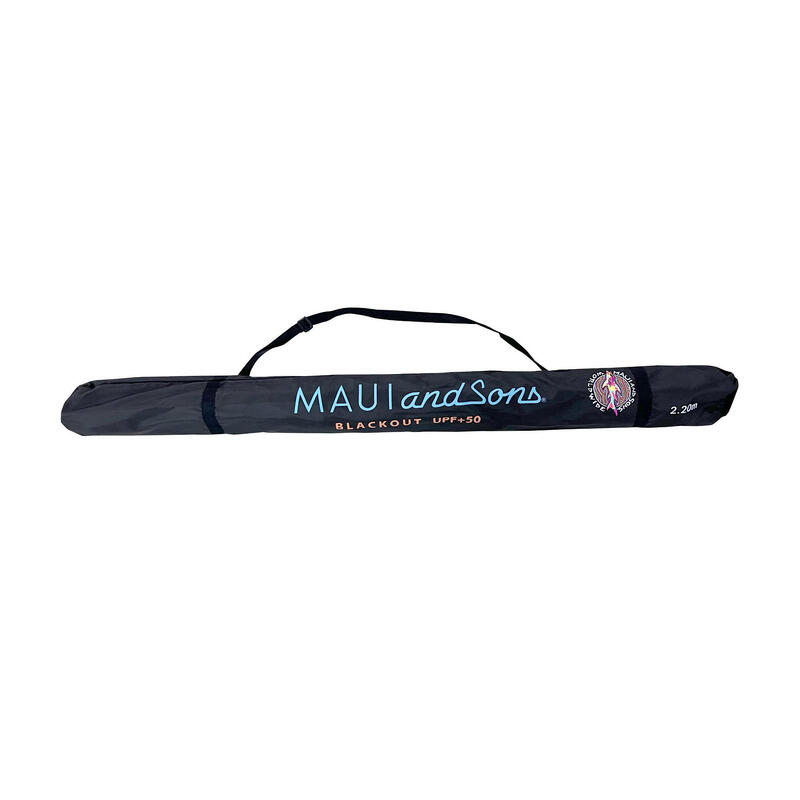 Umbrelă plajă Maui & Sons XL 210 cm, protecție UV50+, albastru deschis