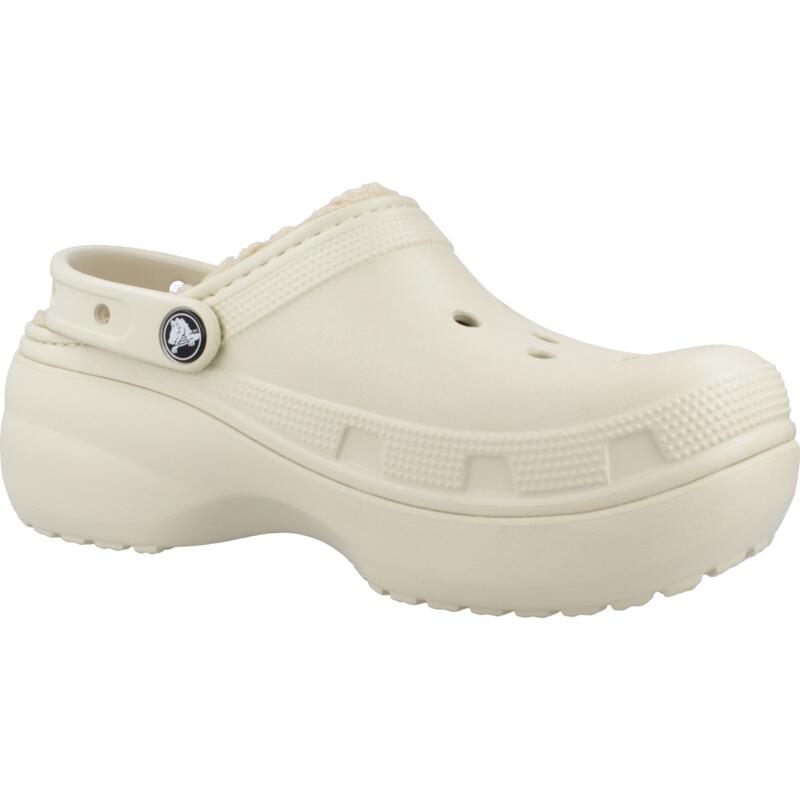 Chanclas Mujer Crocs Lined Clog Beis