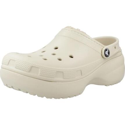 Chanclas Mujer Crocs Lined Clog Beis