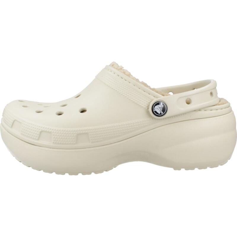 Chanclas Mujer Crocs Lined Clog Beis