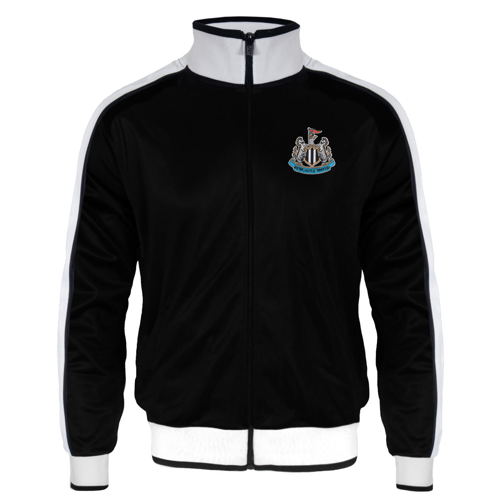 NEWCASTLE UNITED Newcastle United Boys Jacket Track Top Retro Kids OFFICIAL Football Gift