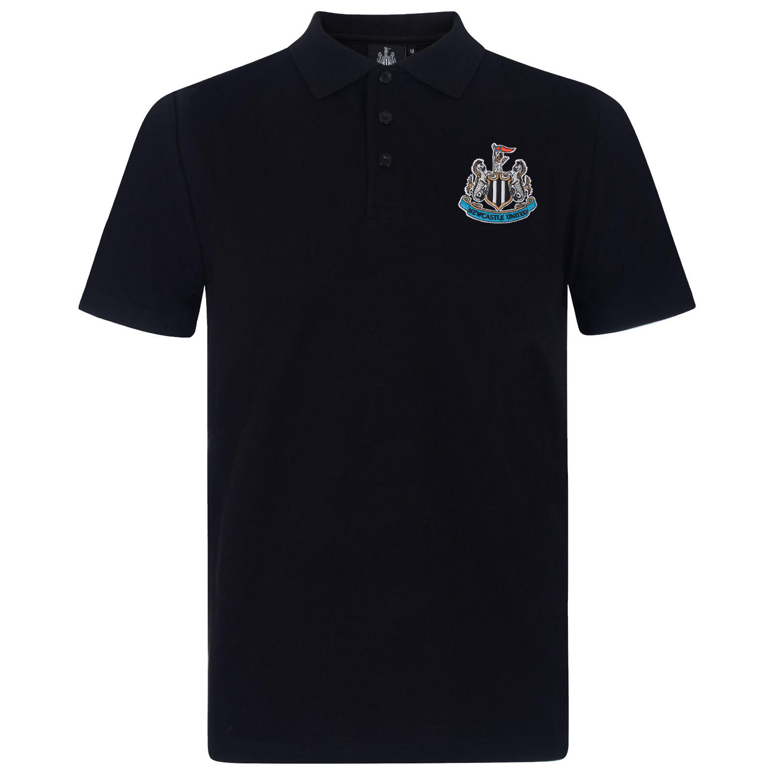 NEWCASTLE UNITED Newcastle United Mens Polo Shirt Crest OFFICIAL Football Gift