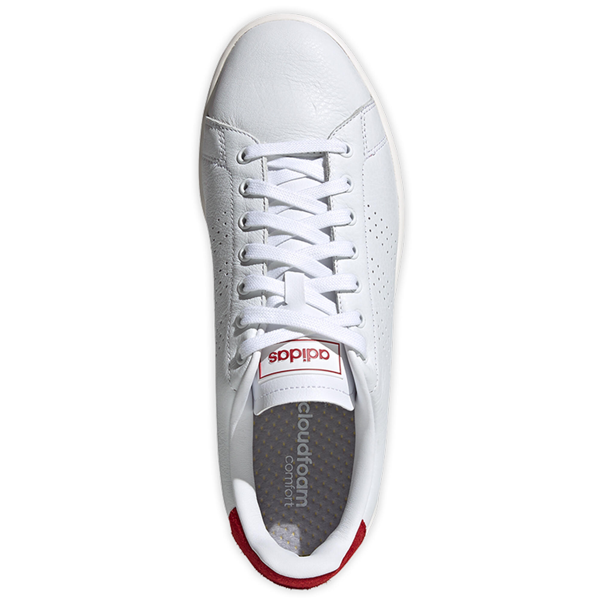 adidas Advantage Schuhe Weiß/Rot 3/5