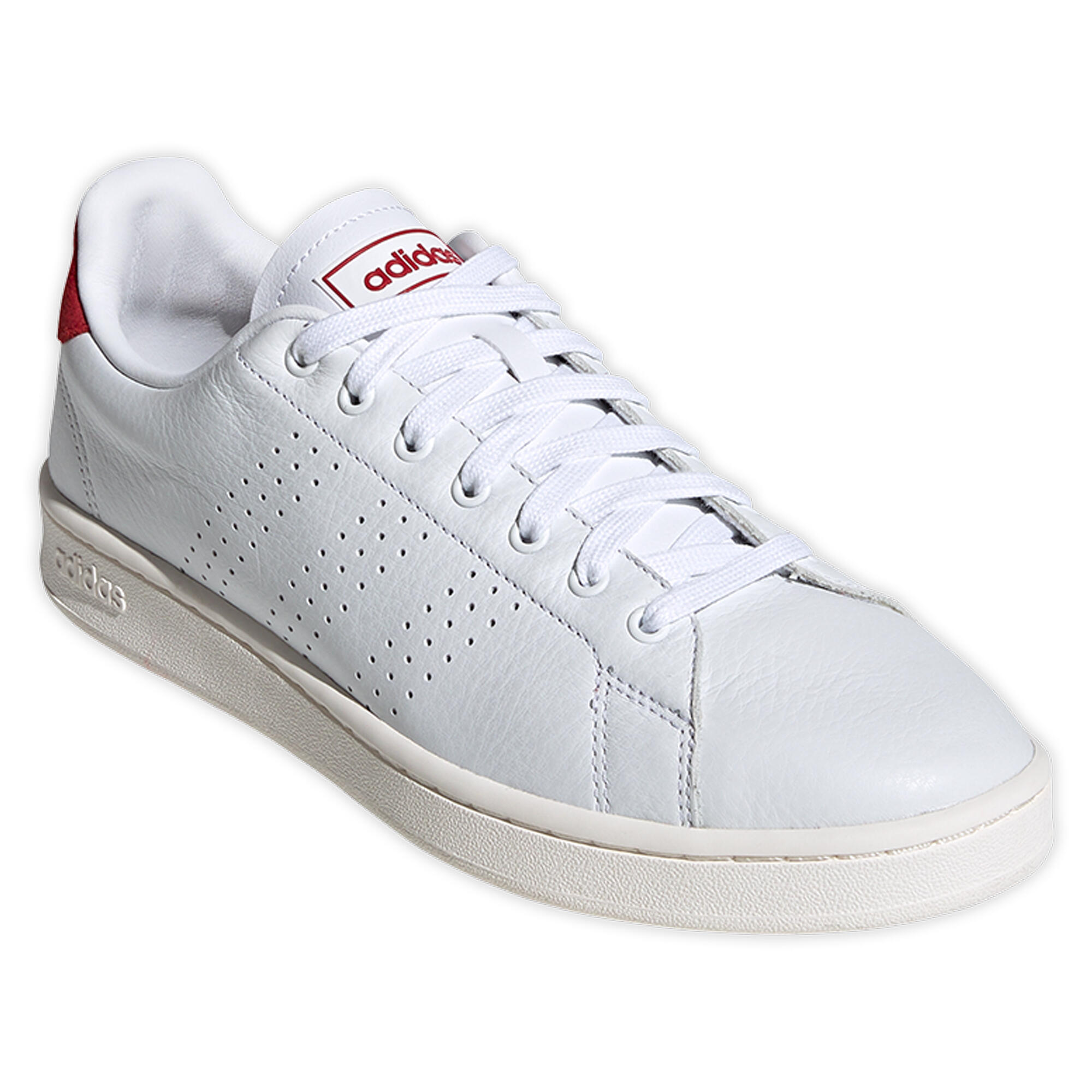 adidas Advantage Schuhe Weiß/Rot 4/5