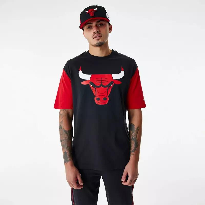 Camiseta de Manga Corta Hombre New Era NBA Colour Insert Chicago Bulls Negro