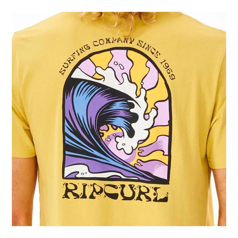 Camiseta de Manga Corta Hombre Rip Curl Amarillo