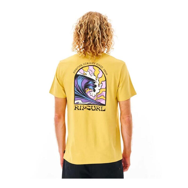 Camiseta de Manga Corta Hombre Rip Curl Amarillo