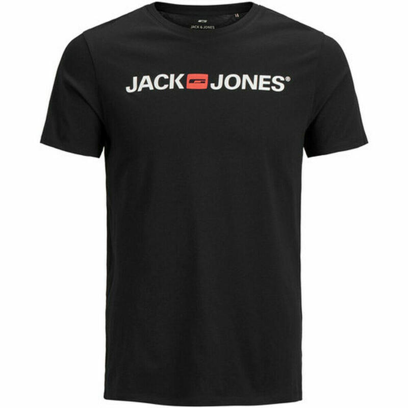 Camiseta de Manga Corta Hombre Jack & Jones 12137126 Negro