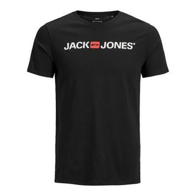 Heren-t-shirt met korte mouwen jack & jones 12137126 zwart