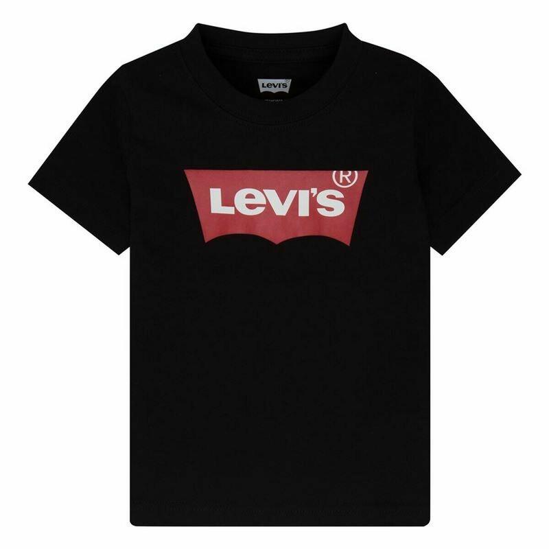 Camiseta de Manga Corta Infantil Levi's Batwing Boy Dark Negro