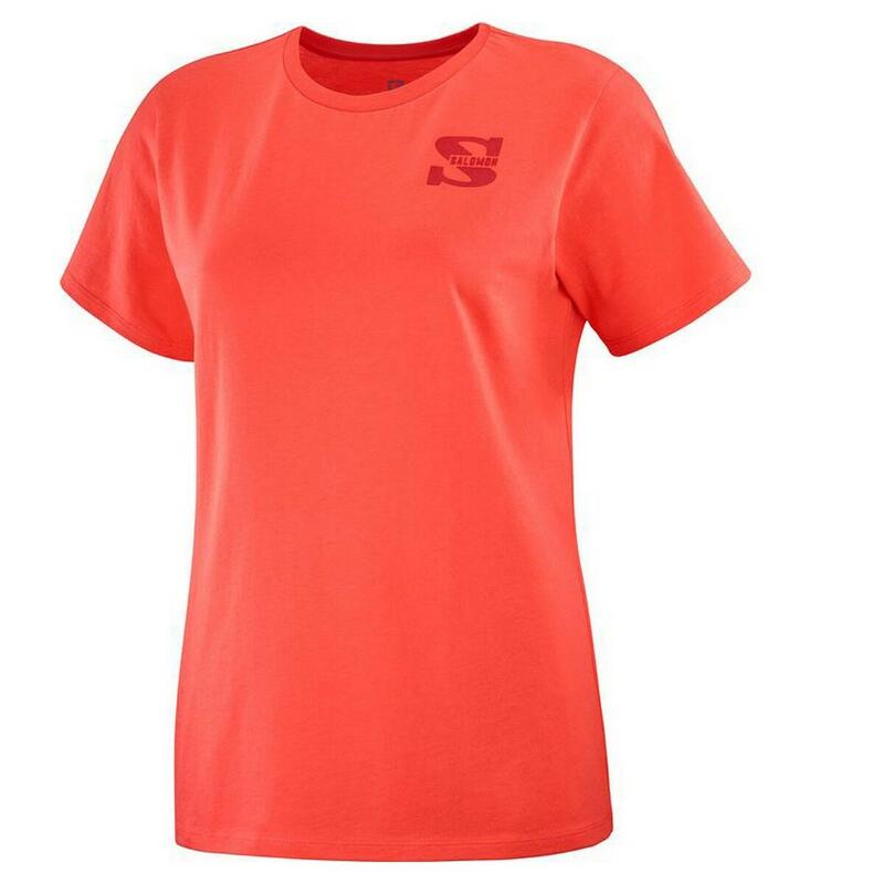 Camiseta de Manga Corta Hombre Salomon Outlife Small Logo Rojo