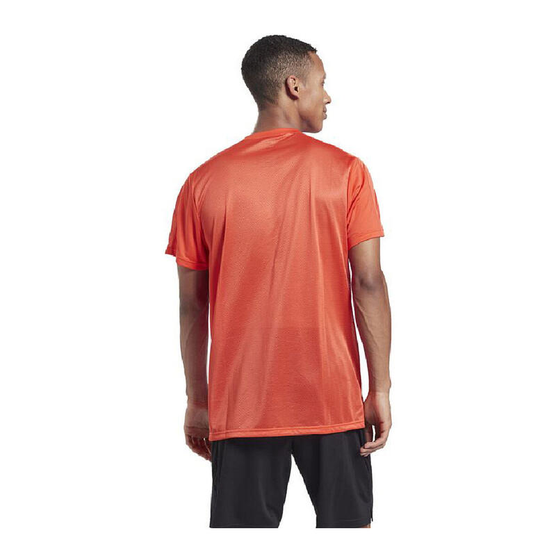 Camiseta de Manga Corta Hombre Reebok Workout Ready Tech Naranja