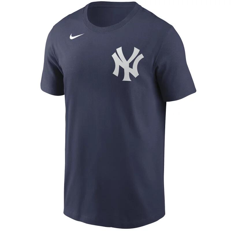 T-Shirt MLB New York Yankees Nike Wordmark bleu marine pour Homme 1/3