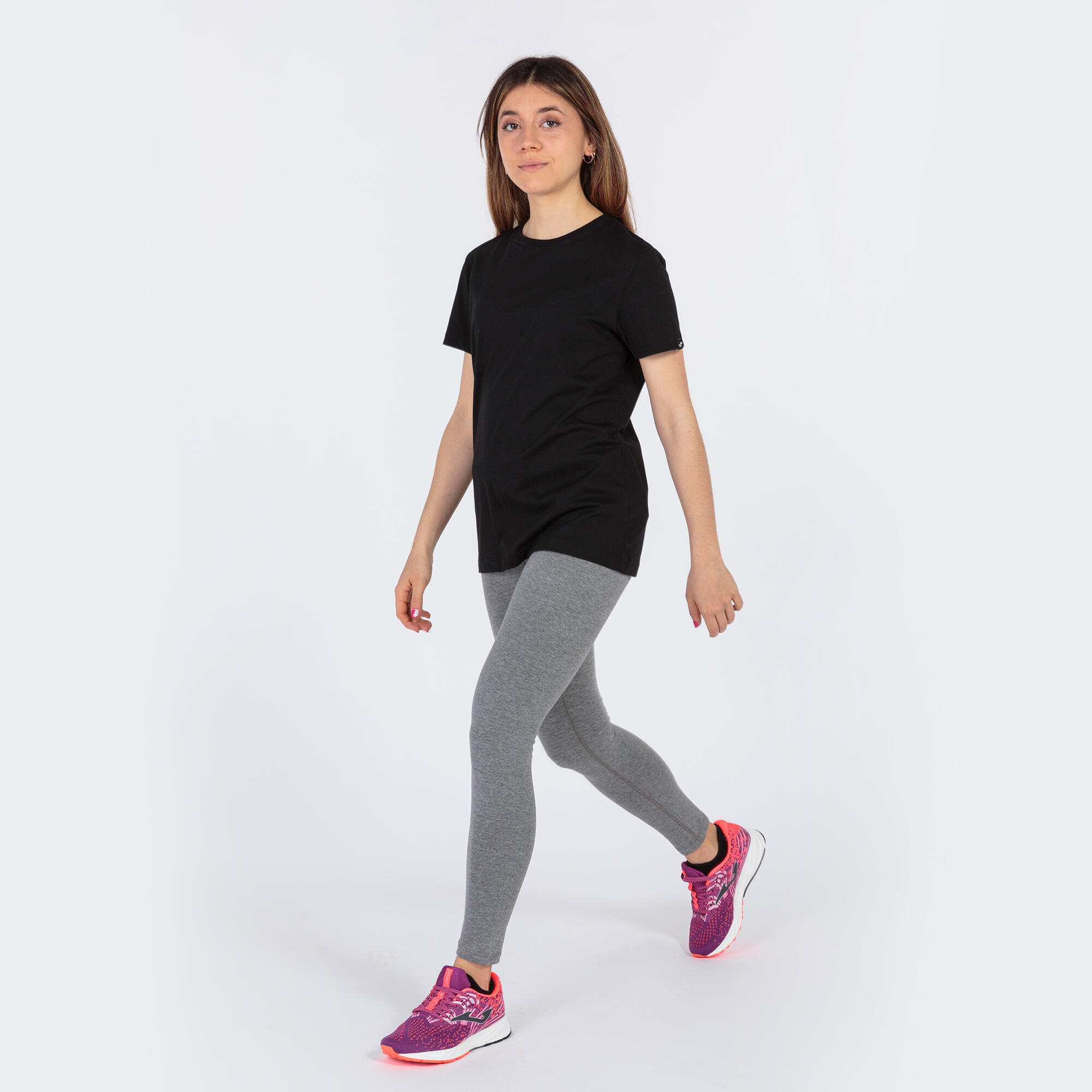T-Shirt Manga Curta Fitness Mulher Joma Desert Preto 5/5