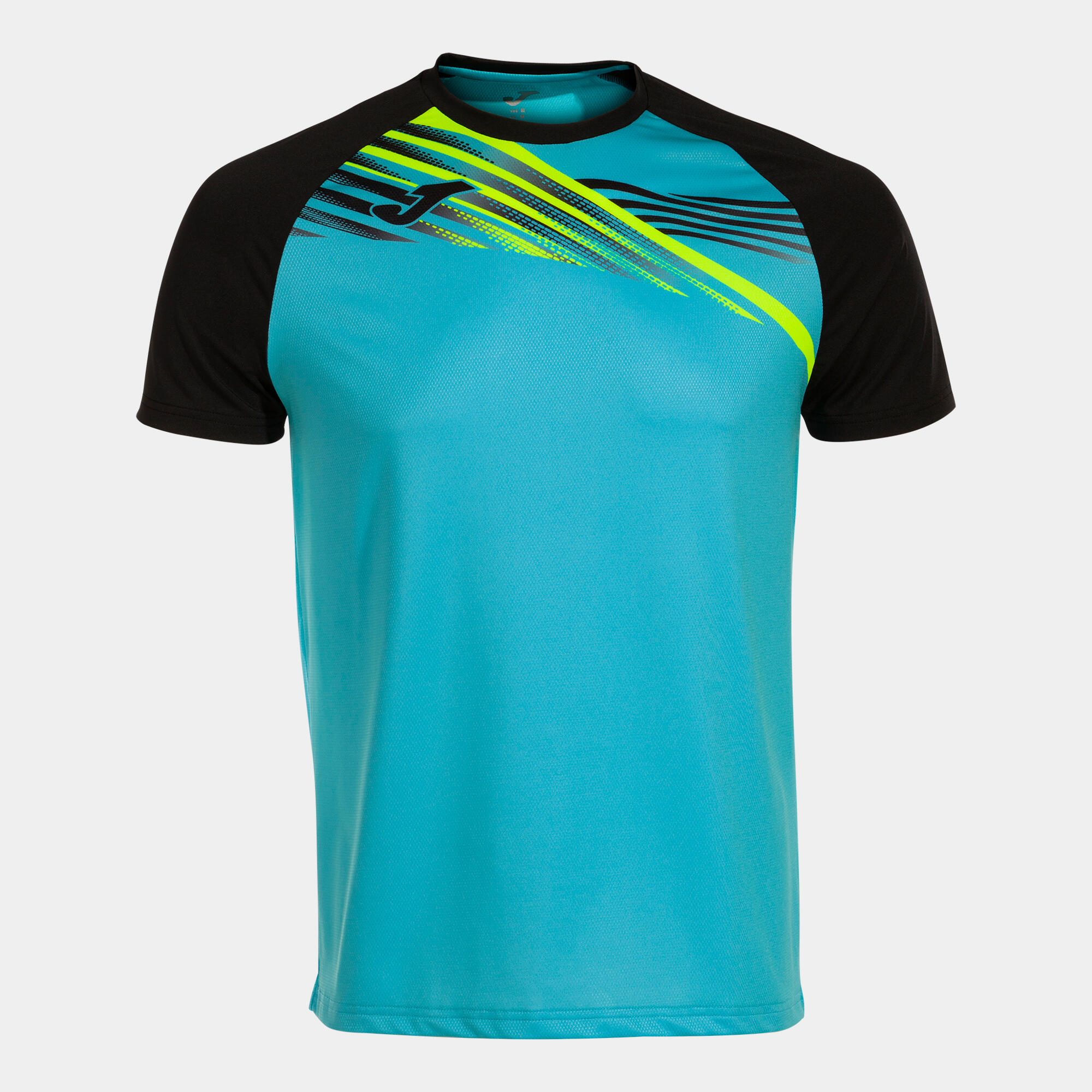 T-Shirt Manga Curta Running Homem Joma Elite X Azul-Turquesa Fluor 3/3