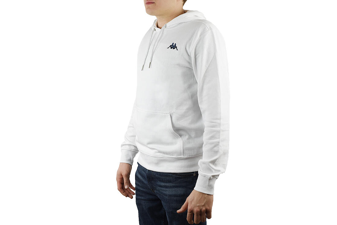 Kappa Vend Hooded, Homme, Fitness, pulls molletonnés, blanc 2/4