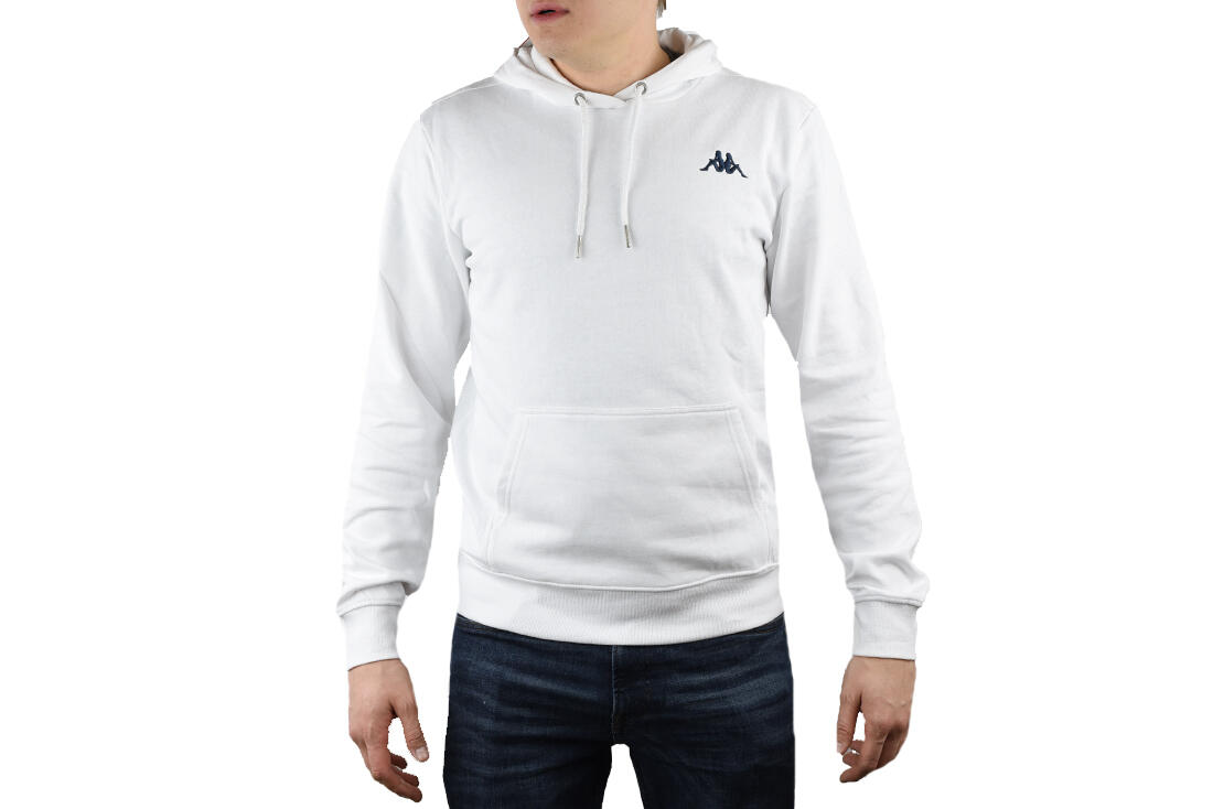 Kappa Vend Hooded, Homme, Fitness, pulls molletonnés, blanc 1/4