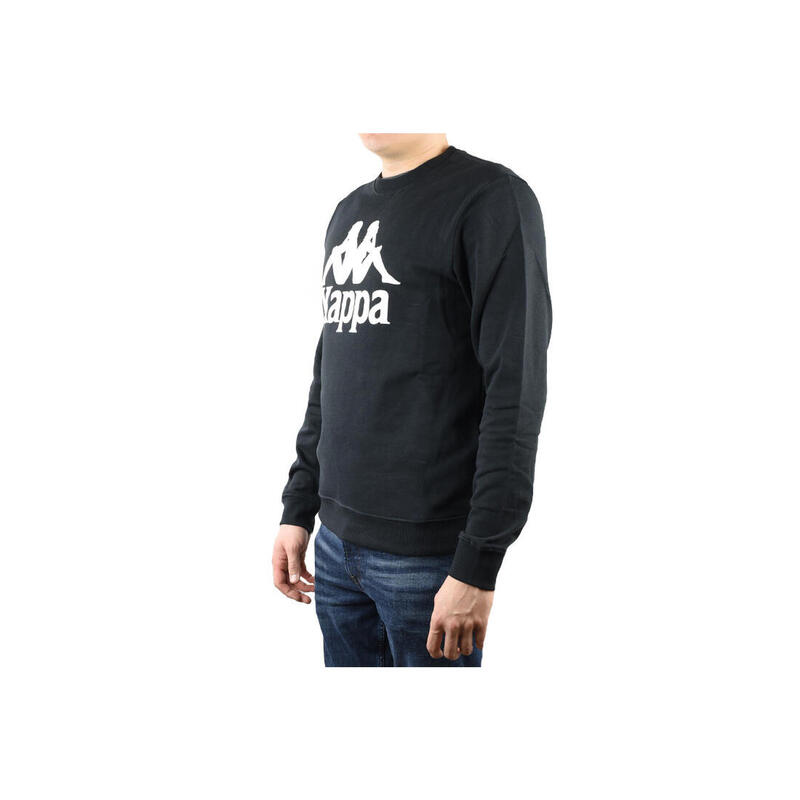 Férfi pulóver, Kappa Sertum RN Sweatshirt, fekete