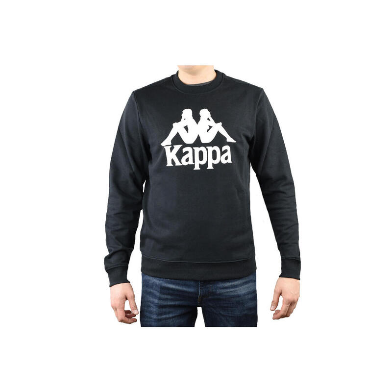 Férfi pulóver, Kappa Sertum RN Sweatshirt, fekete