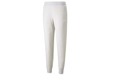 Puma essential logo pants, vrouwen, gym, broeken, beige