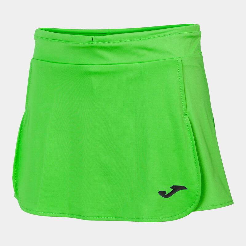 Falda Pádel Niños Joma Open II Verde Flúor