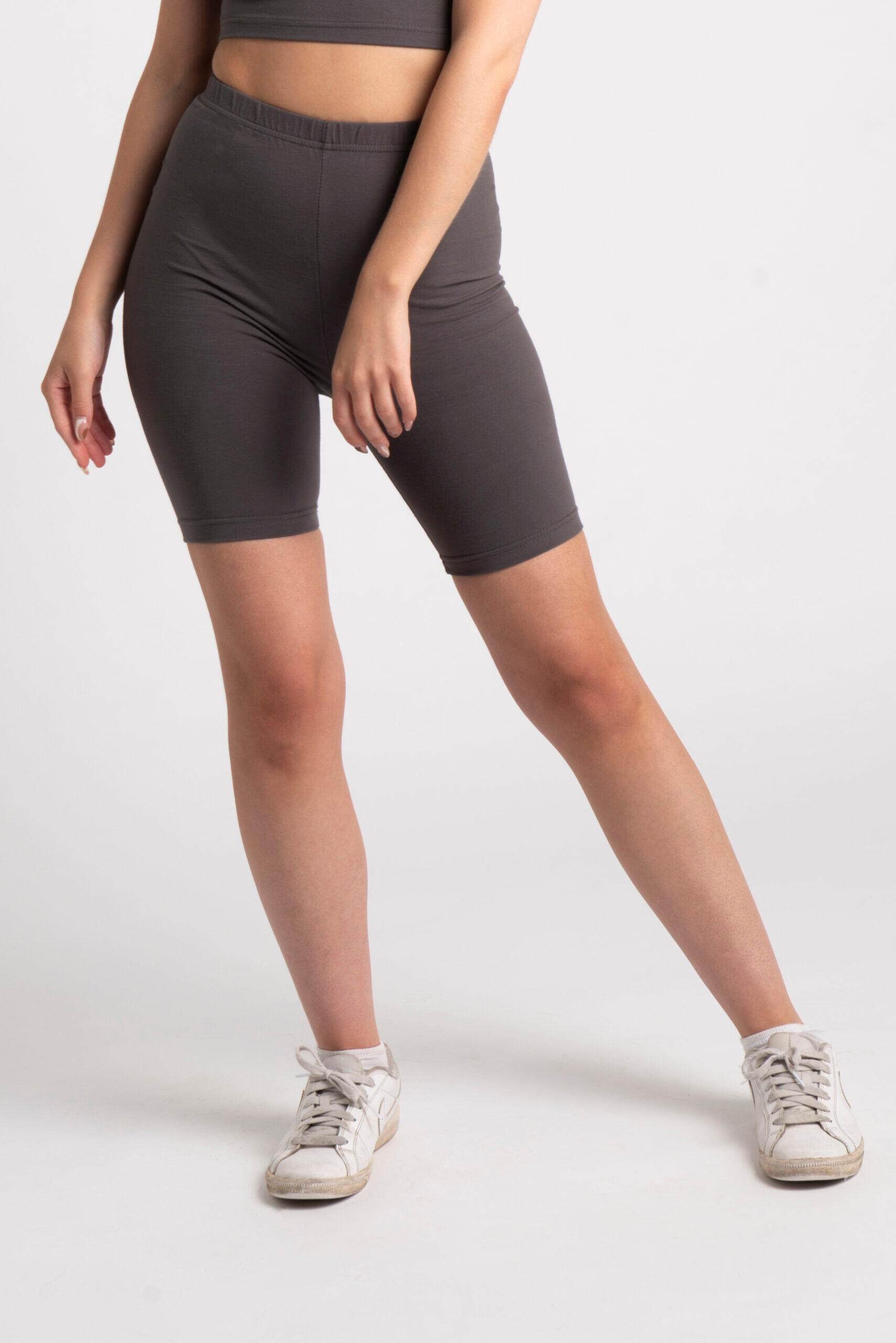 AESTHETIC WOLF 'Body' Biker Shorts - Fitness - Donna - Grigio Ardesia