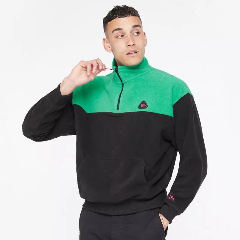 Forros polares para Hombre New era Colourblock quarter zip Negro