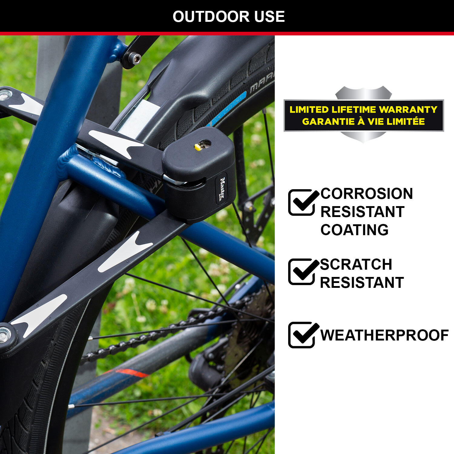 Antivol Vélo Pliabe Certifié en Acier Trempé, 3 clés, Support de transport 5/7