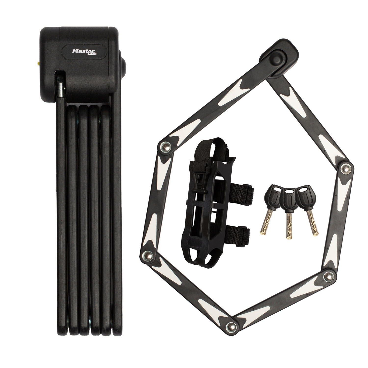 Antivol Vélo Pliabe Certifié en Acier Trempé, 3 clés, Support de transport 2/7