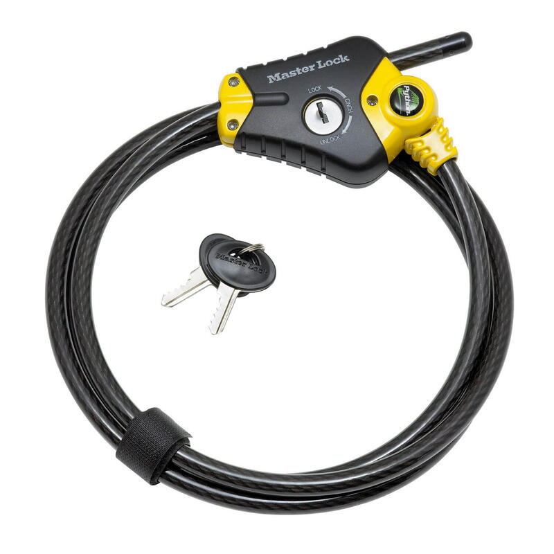 Câble antivol ajustable [Longueur ajustable de 30 cm à 4,5 m] [Brevetée Python]