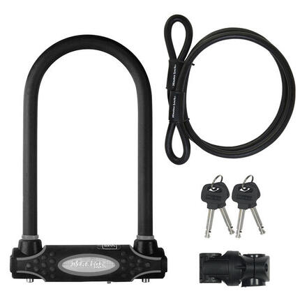 Antivol U avec Câble [A Clé] [Support de Vélo Universel] [Antivol Certifié]