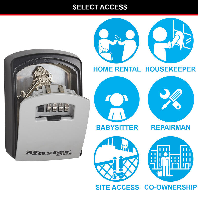 Lacăt combinație montare pe perete Select Access gri
