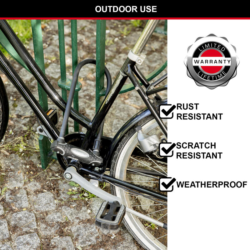 Antivol U avec Câble [A Clé] [Support de Vélo Universel] [Certifié] [XL]