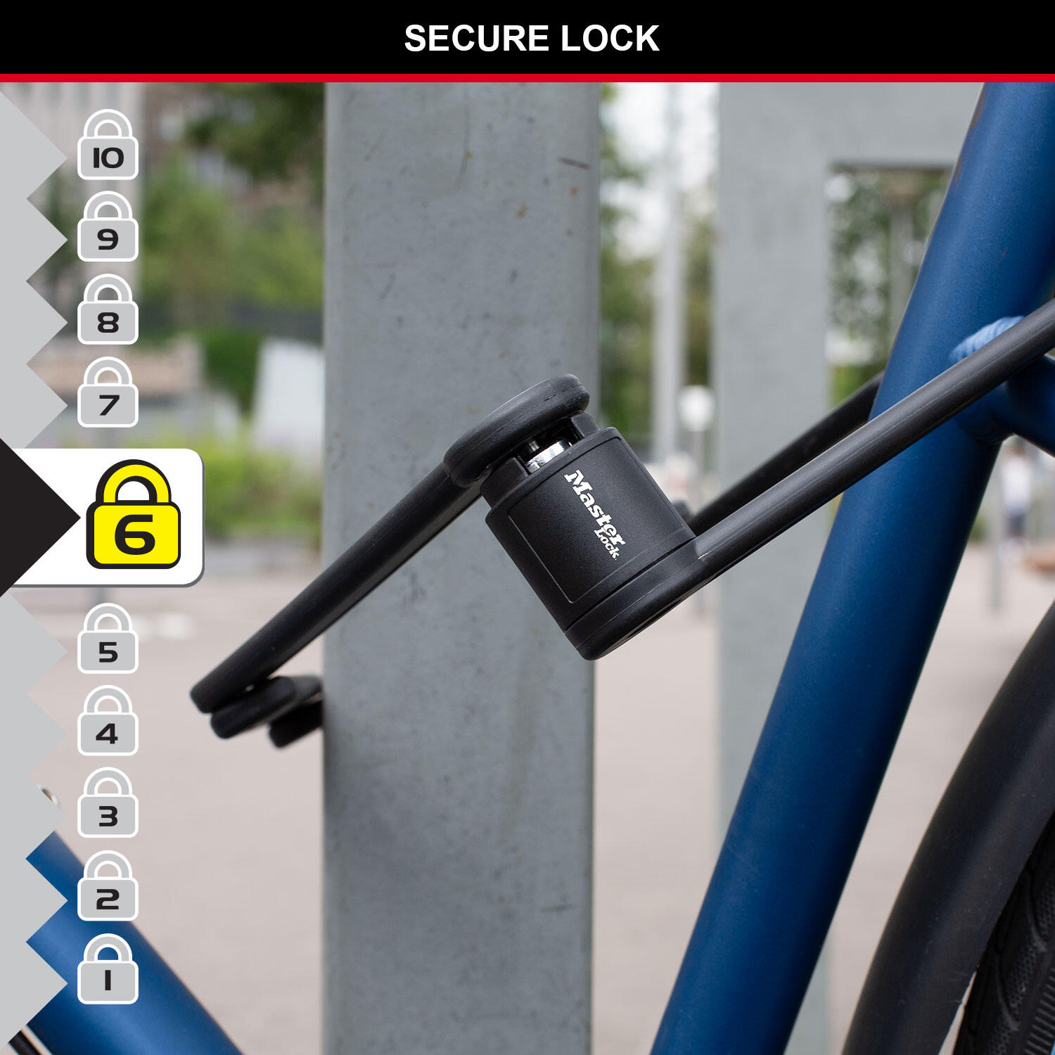 Antivol Vélo Pliable à Clefs en Acier Trempré, 4 clés, Support de transport 5/6