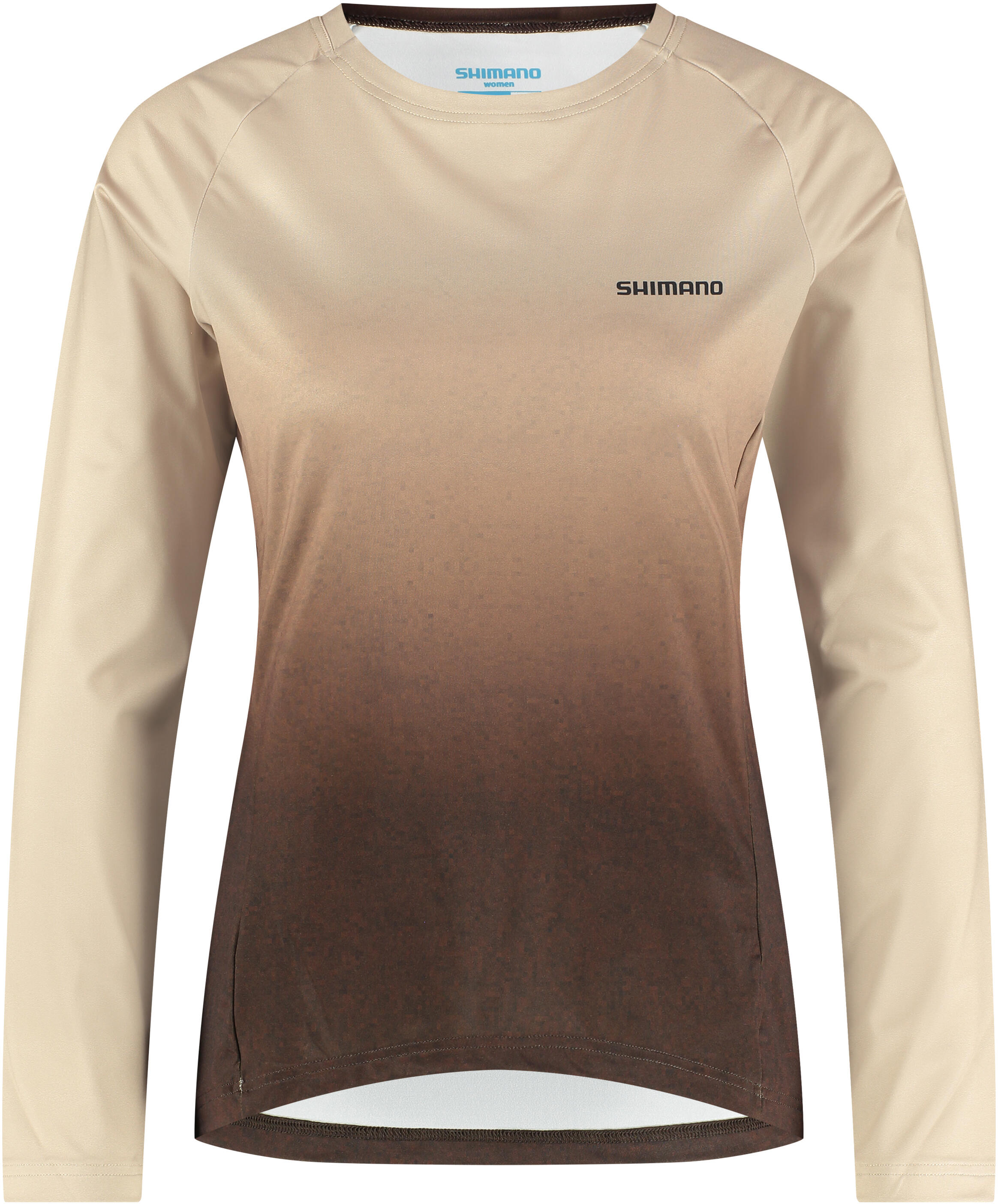 SHIMANO Donna SAIKO Manica lunga calda stampata, Beige piuma