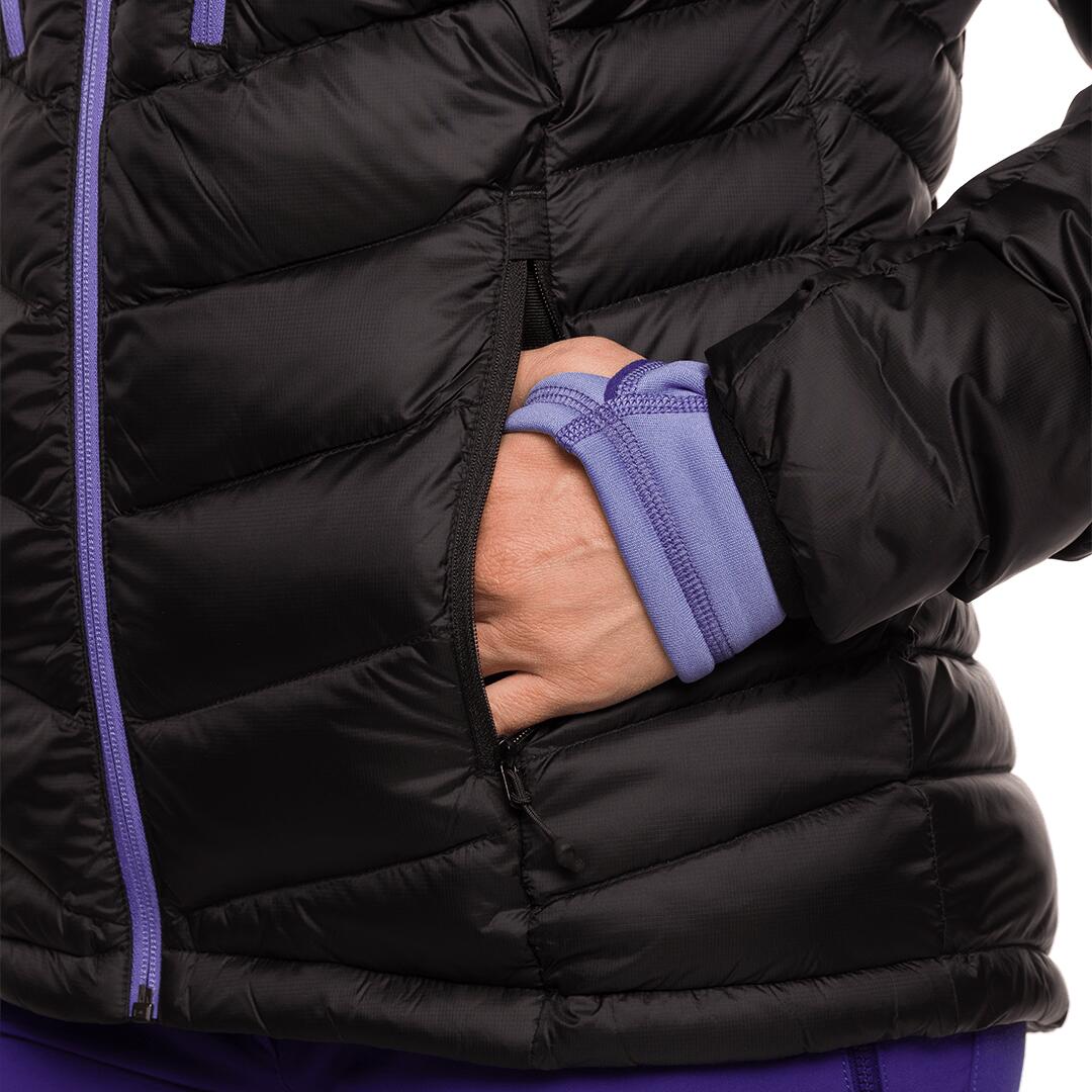 Plumífero para Mujer Trangoworld Leynar Negro/Morado/Negro 190g 700cuin 5/7