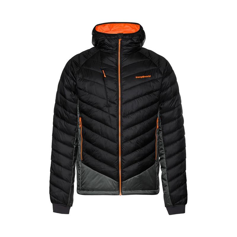 Plumífero para Hombre Trangoworld Medel Negro/Gris/Naranja