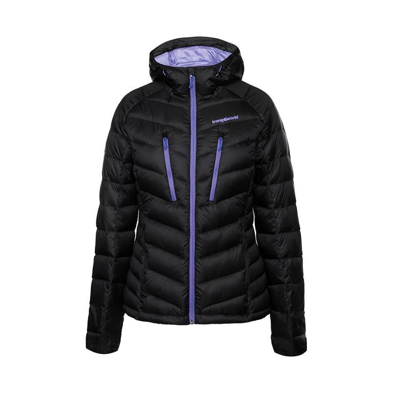 Plumífero para Mujer Trangoworld Leynar Negro/Morado/Negro 190g 700cuin