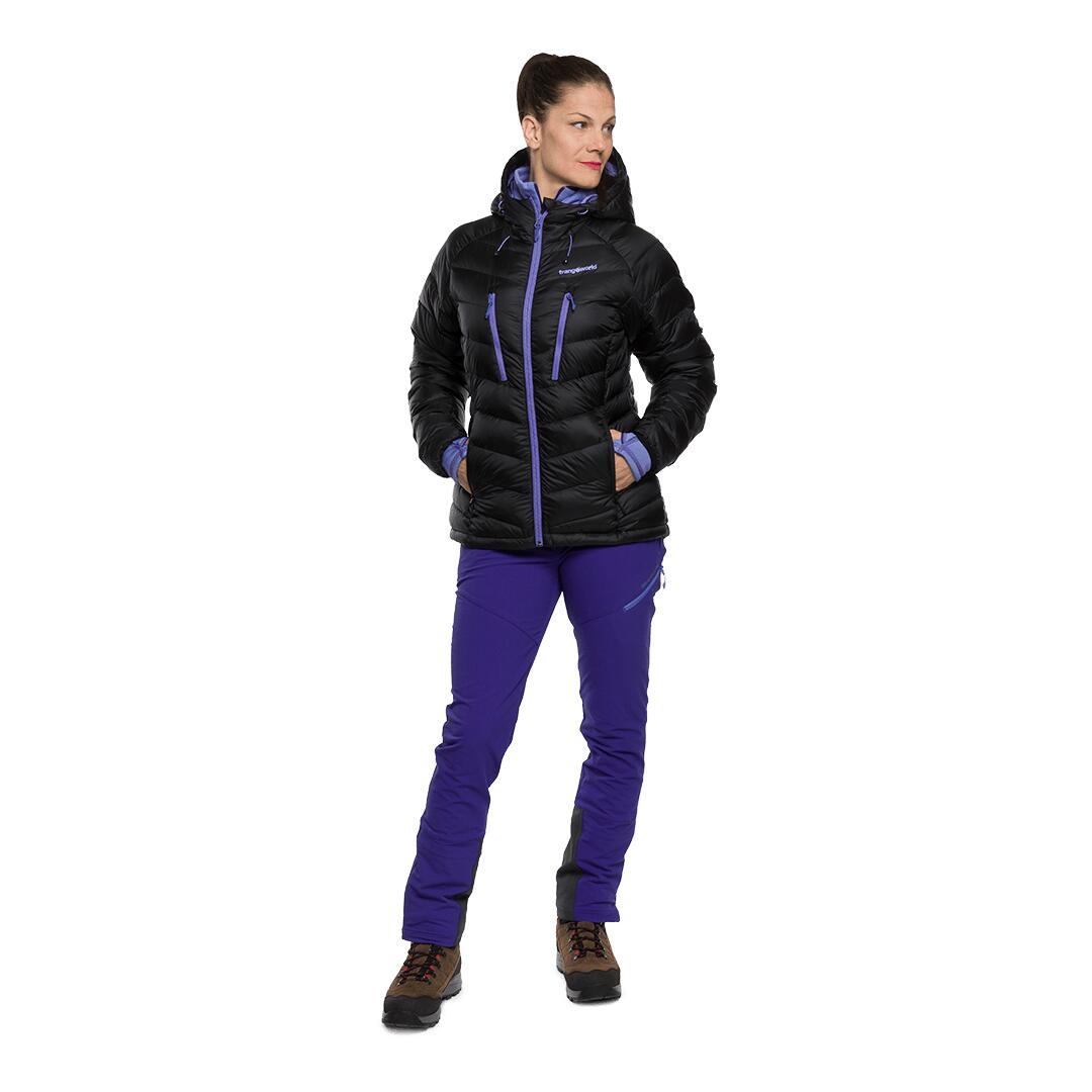 Plumífero para Mujer Trangoworld Leynar Negro/Morado/Negro 190g 700cuin 4/7
