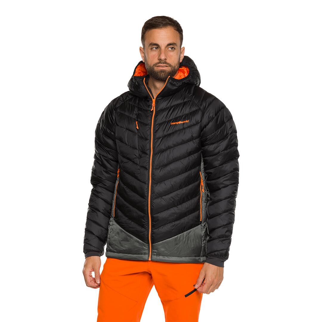 Plumífero para Hombre Trangoworld Medel Negro/Gris/Naranja 3/7