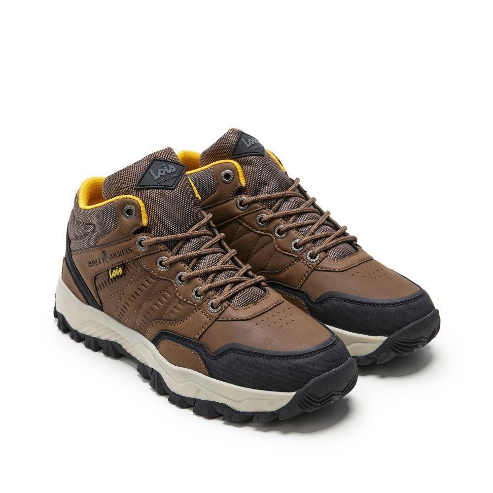 Zapatillas Deportivas Abotinadas Hombre Lois  64393 Marrones con Cordones 2/5