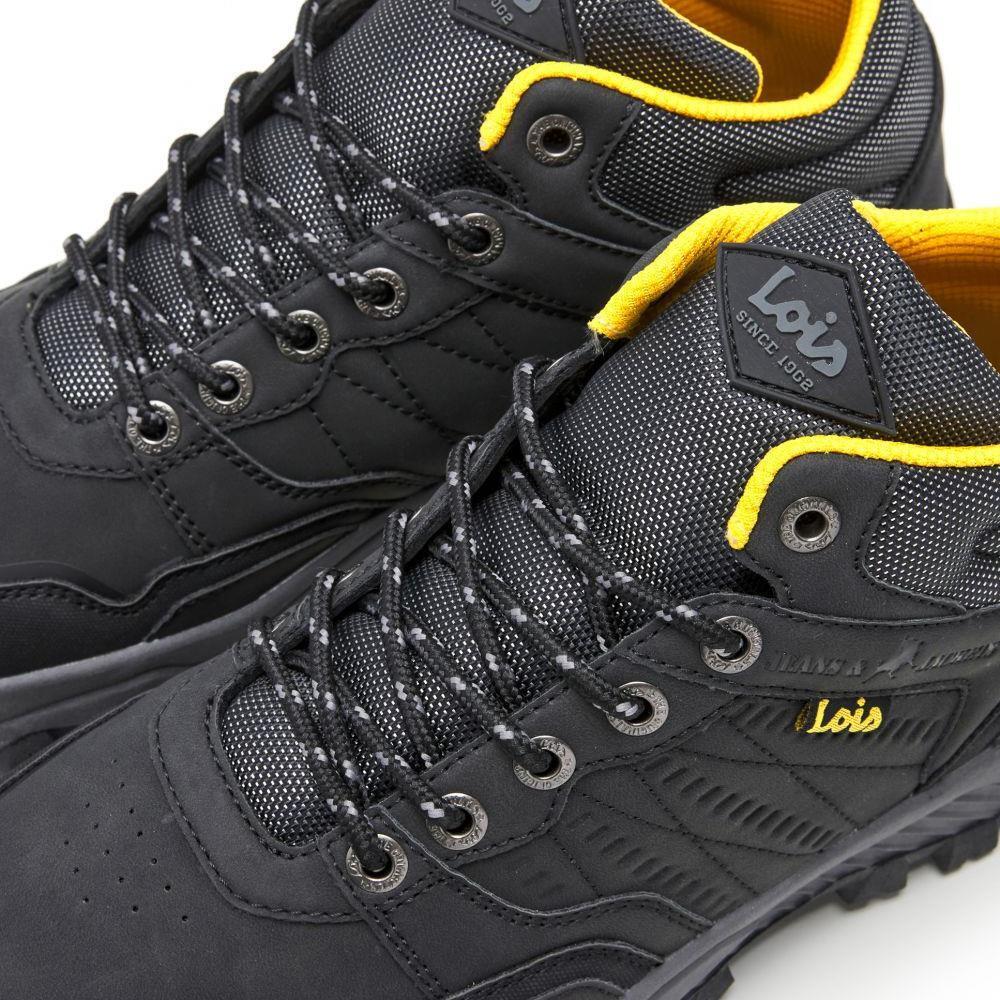 Zapatillas Deportivas Abotinadas Hombre Lois  64393 Negras con Cordones 5/5