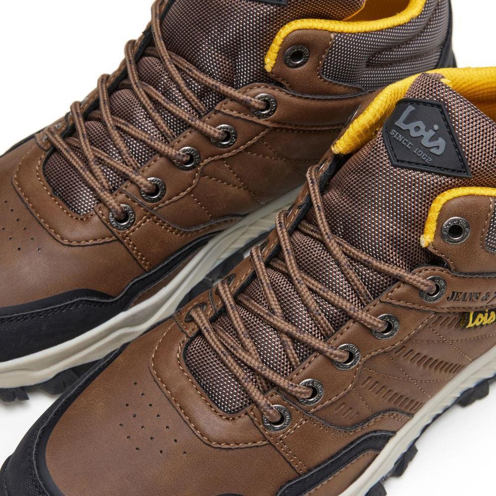 Zapatillas Deportivas Abotinadas Hombre Lois  64393 Marrones con Cordones 5/5